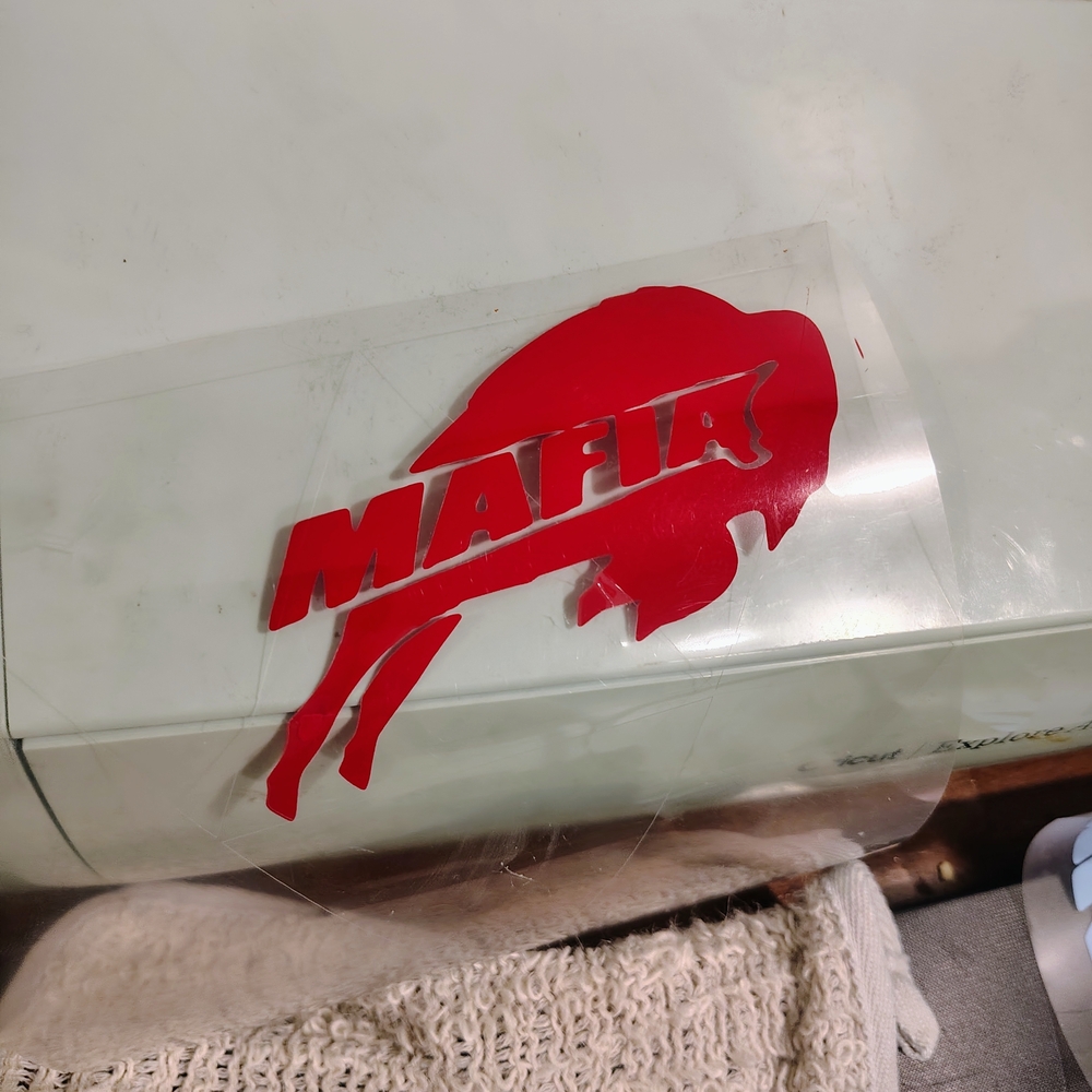 Red 'MAFIA' Buffalo Decal Sticker